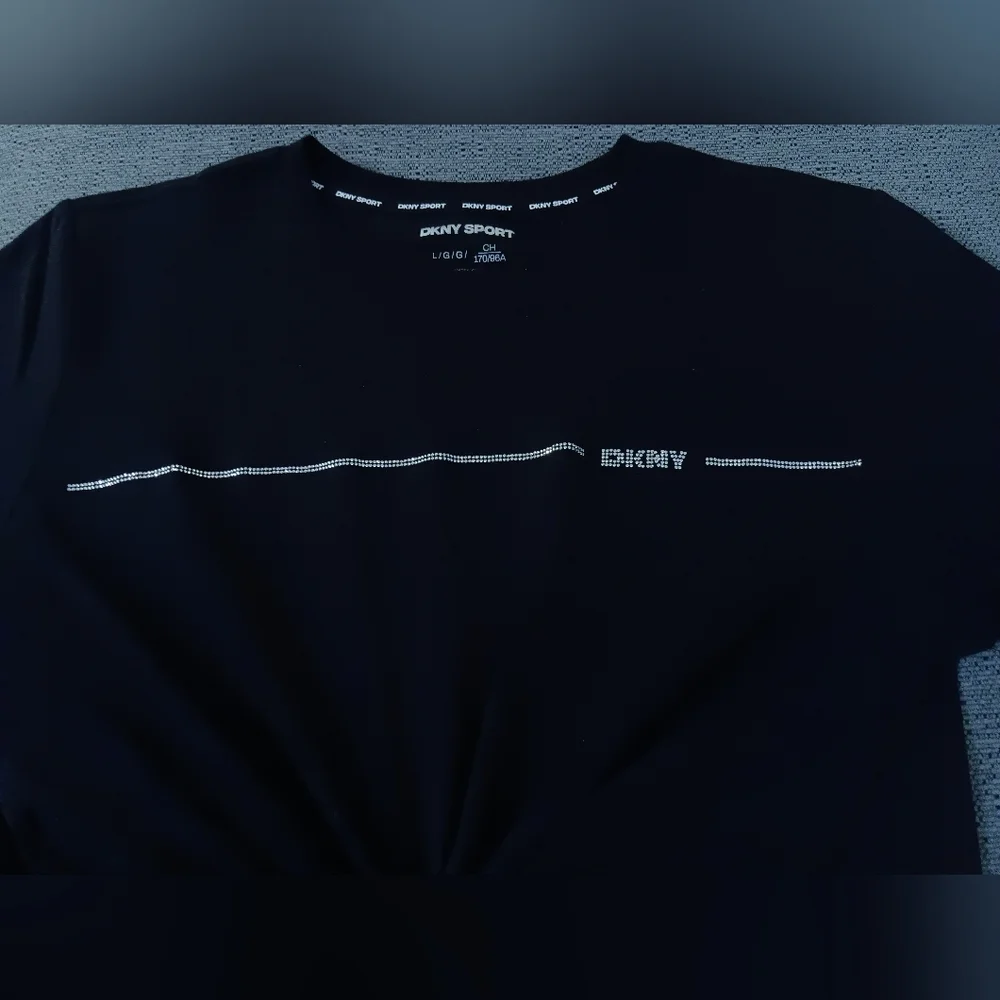 Calvin Klein Rhinestone Shirt Sport Black Size L - Picture 5 of 14